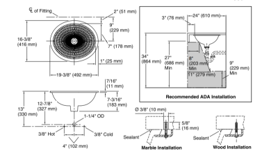 Kohler Lavabo Tezgah Altı Derring - Thumbnail 10KOH17889-RL-RB3