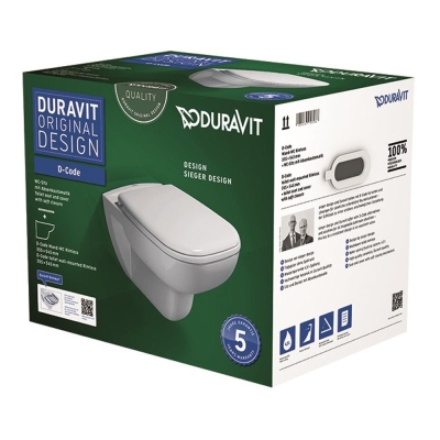 Duravit Klozet Özel Kutulu D-Code Asma Kapak Dahil45703900A1 - Thumbnail 20DRV45703900A1