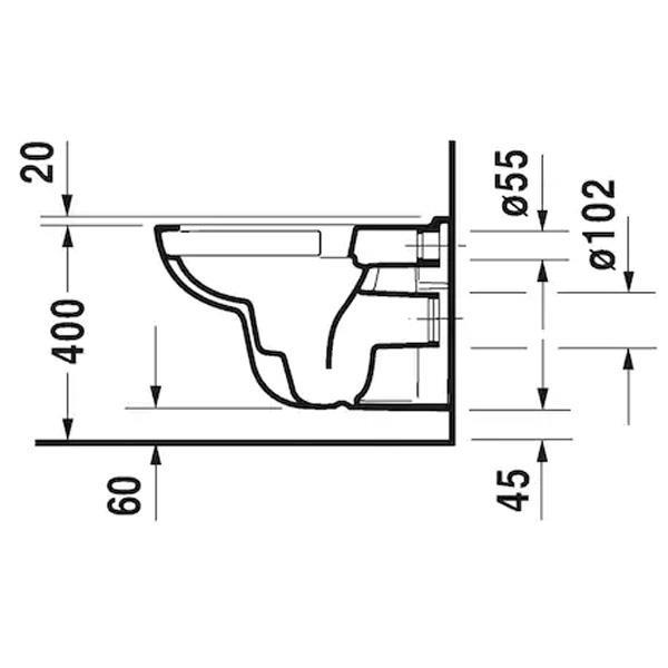 Duravit Klozet Özel Kutulu D-Code Asma Kapak Dahil45703900A1 - 20DRV45703900A1