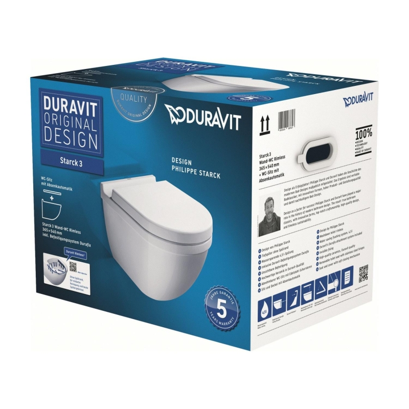 Duravit Klozet Özel Kutulu Starck 3 AsmaKapak Dahil45273900A1 - 20DRV45273900A1