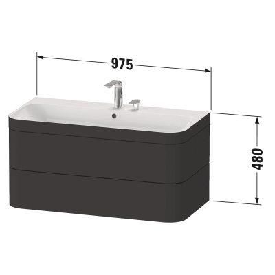 Duravit Banyo Dolabı Takımı Happy D.2 Plus C-Bonded Akdeniz Meşe Mat + Batarya + Ayna HP4638O7171 - Thumbnail 20DRV1506247892-TAKIM