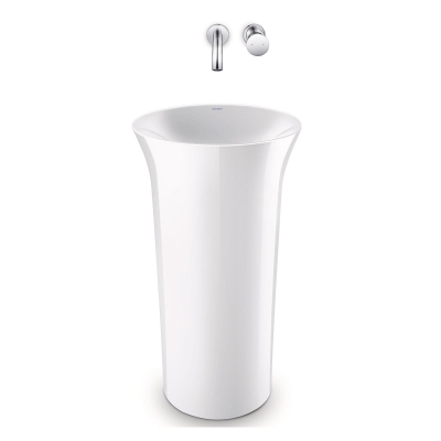 Duravit Duvardan Lavabo Bataryası White Tulip, Krom WT1070004010 - Thumbnail 20DRVWT1070004010