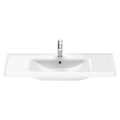 Duravit Lavabo D-Neo Etejerli Tezgah Üstü 105 x 48 cm, Beyaz 2367100000 - Thumbnail 20DRV2367100000