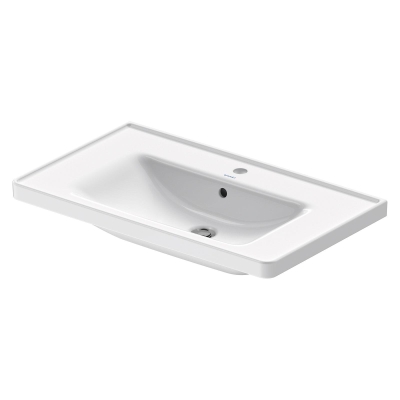 Duravit Lavabo D-Neo Etejerli Tezgah Üstü 80 x 48 cm, Beyaz 2367800000 - Thumbnail 20DRV2367800000