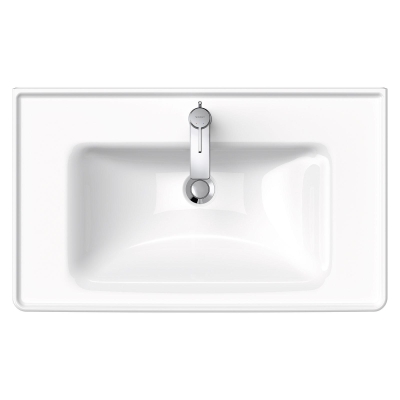 Duravit Lavabo D-Neo Etejerli Tezgah Üstü 80 x 48 cm, Beyaz 2367800000 - Thumbnail 20DRV2367800000