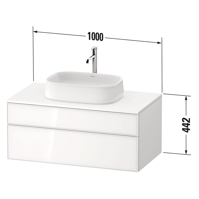 Duravit Lavabo Dolabı Zencha 100 x 55 cm, Mat Siyah Meşe ZE4821016800E00 - 20DRV1506248902-TAKIM