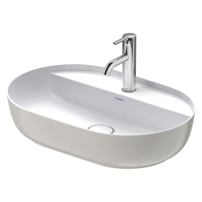 Duravit Lavabo Luv DuraCeram Batarya Banklı Çanak 60 cm, Gri/Beyaz 0380602300 - Thumbnail 20DRV0380602300