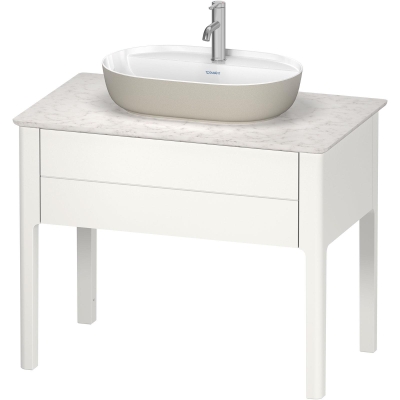 Duravit Lavabo Luv DuraCeram Batarya Banklı Çanak 60 cm, Gri/Beyaz 0380602300 - Thumbnail 20DRV0380602300