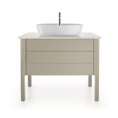 Duravit Lavabo Luv DuraCeram Batarya Banklı Çanak 60 cm, Gri/Beyaz 0380602300 - Thumbnail 20DRV0380602300