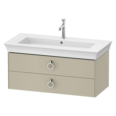 Duravit Lavabo Takımı White Tulip Etejerli 105.5 x 49 cm, Taupe Parlak 2363100000 - Thumbnail 20DRV1506245679-TAKIM