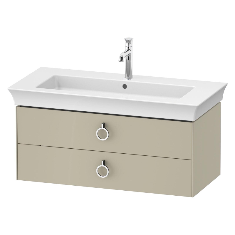 Duravit Lavabo Takımı White Tulip Etejerli 105.5 x 49 cm, Taupe Parlak 2363100000 - 20DRV1506245679-TAKIM