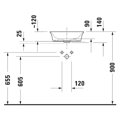 Duravit Lavabo White Tulip Çanak 43 cm, Beyaz 2362430079 - Thumbnail 20DRV2362430079