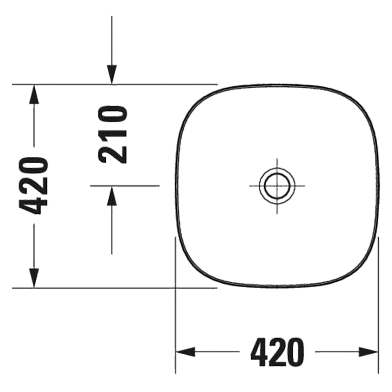 Duravit Lavabo Zencha Çanak 42 cm, Beyaz 2373420079 - 20DRV2373420079