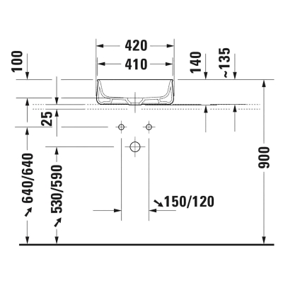 Duravit Lavabo Zencha Çanak 42 cm, Beyaz 2373420079 - Thumbnail 20DRV2373420079