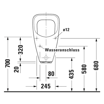 Duravit Pisuar Duraplus Pilli 34.5 X 31.5 cm, Beyaz 0830370000 - Thumbnail 20DRV1506248901-TAKIM