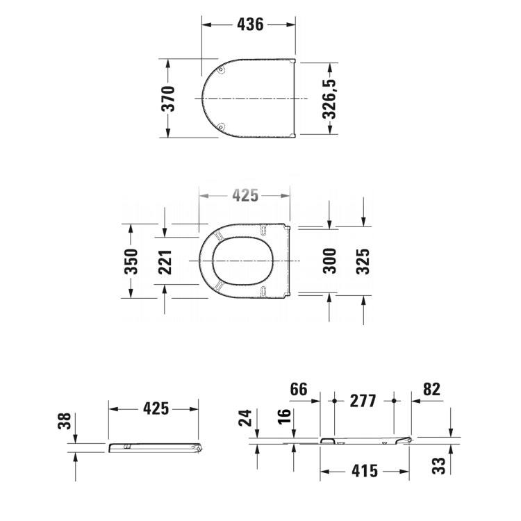 Duravit Klozet Kapağı Starck 3 Alpin Beyaz Amortisörsüz 063810095 - 20DRV0063810095