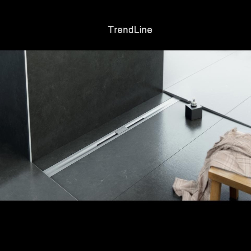 Evi Metal Duş Kanalı TrendLine 50 lik Çıkışlı 80 cm Satine Yüzey - 20EVİTDK11.1100.80.1SI