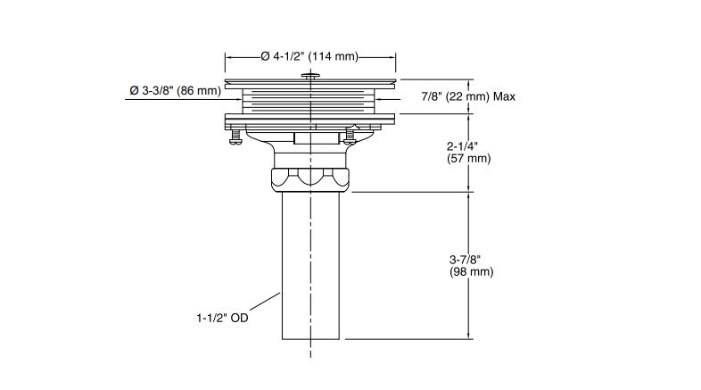 Kohler Eviye Süzgeci ve Boğazı Krom - 10KOH8801-CP000