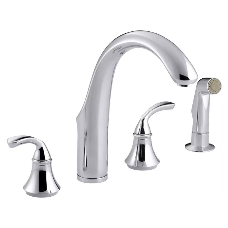 Kohler Eviye Bataryası Forte 4 Delikli, Krom - 10KOH10445-CP