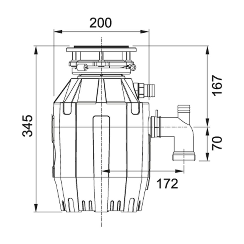 Franke Çöp Öğütücü TE-50 Turbo Elit 1/2 Hp - 20FRN134.0500.617