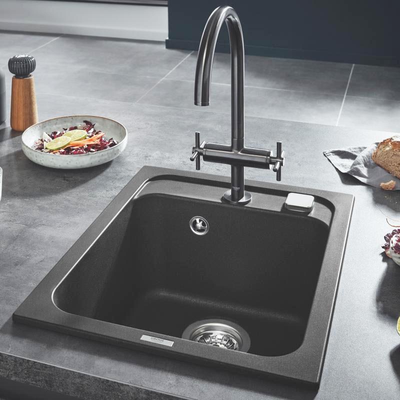 Grohe 700 Kuvars Kompozit Eviye 50 -C 40/50, Granit Gri Rengi - 31650AT0 - 10GRO31650AT0