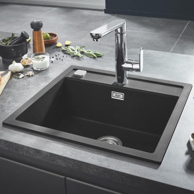 GROHE - Grohe 700 Kuvars Kompozit Eviye 60 -C 56/51, Granit Gri Rengi - 31651AT0