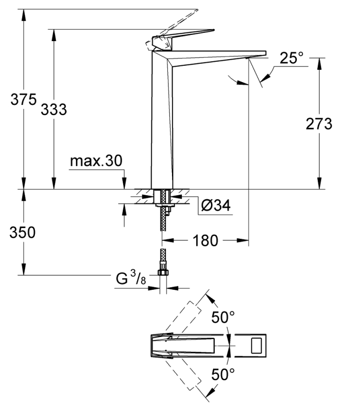 Grohe Allure Brilliant Lavabo Bataryası Xl Boyut - 24346000 - 10GRO24346000