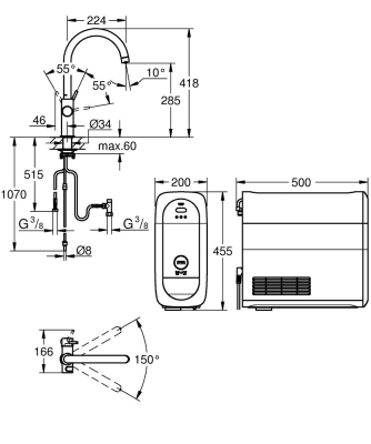 Grohe Blue Home Arıtmalı İçme Suyu ve Soda Yapan Eviye Bataryası - 31545001 - Thumbnail 10GRO31545001