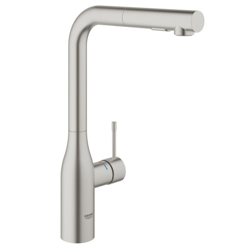 Grohe Eviye Bataryası Spiralli 2 Fonk Essence Super Steel - 30270DC0 - 10GRO30270DC0