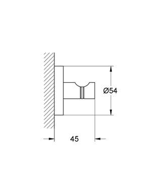 Grohe Essentials Bornoz Askısı - 40364001 - Thumbnail 10GRO40364001