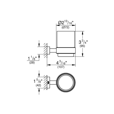 Grohe Diş Fırçalık Seti Eurocube Krom - 40755001 - Thumbnail 10GRO40755001