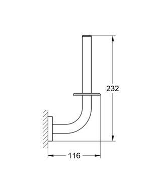 Grohe Essentials Dikey Yedek Tuvalet Kağıtlığı - 40385001 - Thumbnail 10GRO40385001