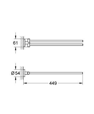 Grohe Essentials İkili Havluluk - 40371001 - Thumbnail 10GRO40371001