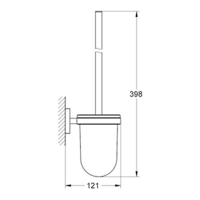 Grohe Essentials Tuvalet Fırçalığı - 40374001 - Thumbnail 10GRO40374001