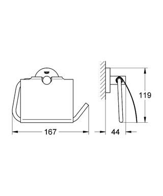 Grohe Essentials Tuvalet Kağıtlığı Kapaklı - 40367001 - Thumbnail 10GRO40367001