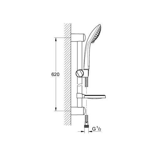 Grohe Euphoria Sürgülü Duş Seti Champagne 3 Akışlı - 27232001 - 10GRO27232001