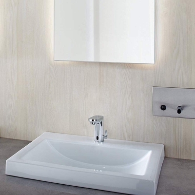 GROHE - Grohe Eurosmart Cosmopolitan E Fotoselli Lavabo Bataryası, Çift Su Girişli Pilli - 36327001