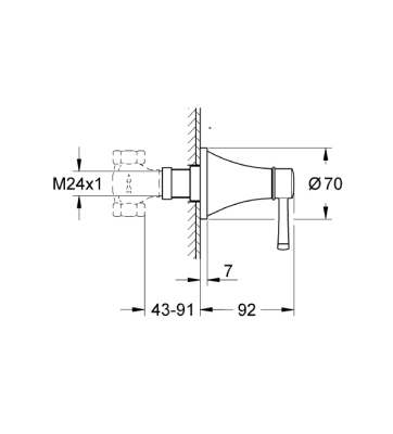 GROHE - Grohe Gizli Taharet Stop Valf Grandera Krom - 19944000