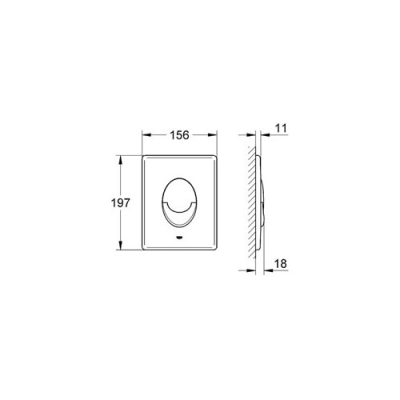 GROHE - Grohe Gömme Rezervuar Kumanda Paneli ABS Krom - 38505000