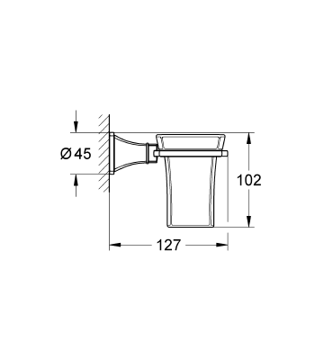 Grohe Diş Fırçalık Ve Tutacağı Grandera Krom/Altın- 40626IG0 - 10GRO40626IG0