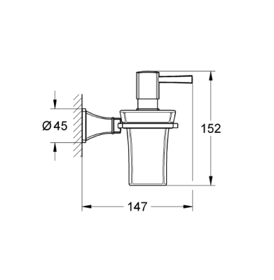 GROHE - Grohe Sıvı Sabunluk Ve Tutacağı Grandera Krom - 40627000 (1)