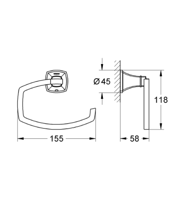 GROHE - Grohe Tuvalet Kağıtlığı Grandera Krom - 40625000