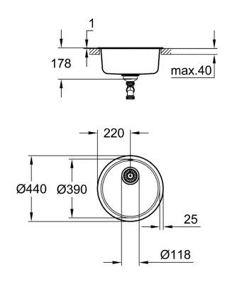 GROHE - Grohe K200 Paslanmaz Çelik Eviye Paslanmaz Çelik - 31720SD0