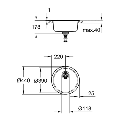 Grohe K200 Paslanmaz Çelik Eviye Paslanmaz Çelik - 31720SD0 - Thumbnail 10GRO31720SD0