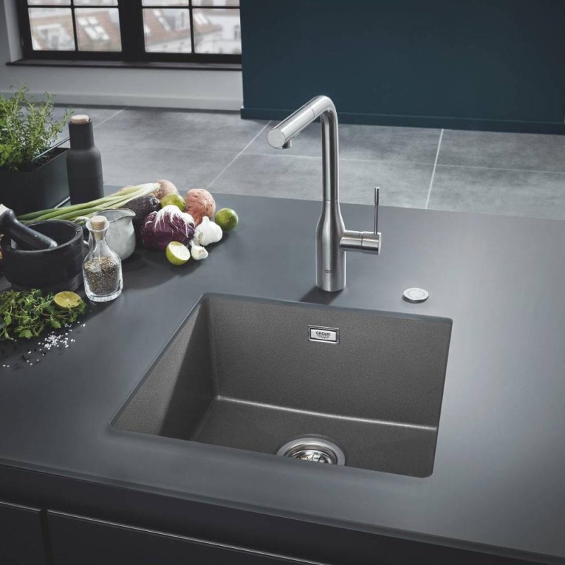 Grohe K700U Kuvars Kompozit Eviye 50 -C 45,7/40,6, Granit Gri Rengi - 31653AT0 - 10GRO31653AT0