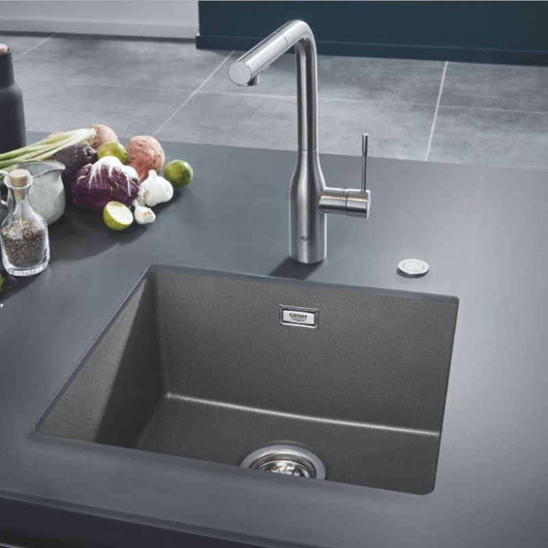 Grohe K700U Kuvars Kompozit Eviye 60 -C 53,3/45,7, Granit Gri Rengi - 31654AT0 - 10GRO31654AT0