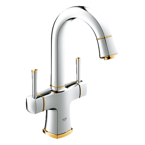 Grohe Lavabo Bataryası Grandera L-Boyut Krom/Altın- 21107IG0 - 10GRO21107IG0