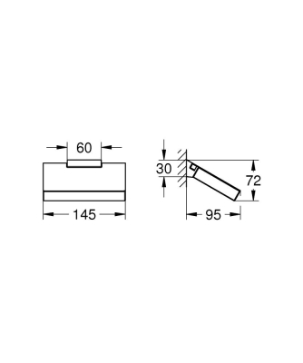 GROHE - Grohe Selection Cube Tuvalet Kağıtlığı - 40781000