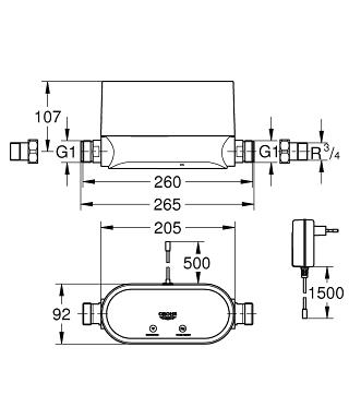 GROHE Sense Guard Akıllı Su Kontrol Cihazı - 22500LN0 - Thumbnail 10GRO22500LN0