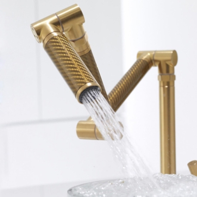 KOHLER - Kohler Eviye Bataryası Karbon Dirsekli, Brushed Gold (1)